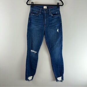 AO.LA Alice + Olivia Good High Rise Ankle Skinny Distressed Women’s Jean Size 28